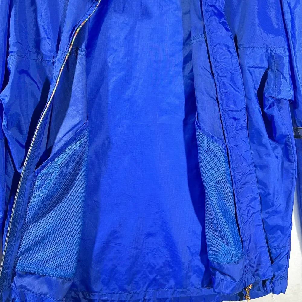 Head Nylon Wind Shell Mens Hooded Full Zip Adjustable Cuffs Waist Rainbow Zipper